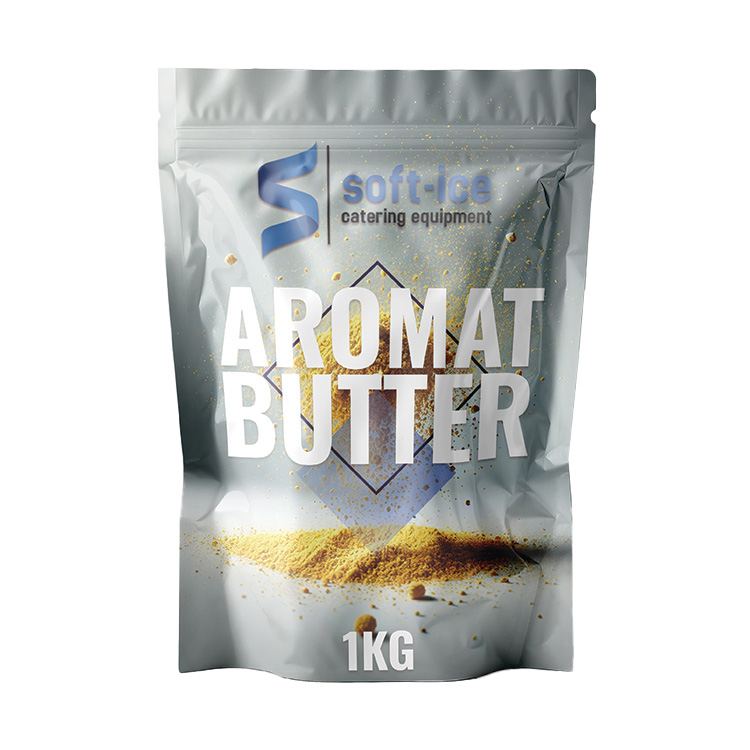 1Kg packet of Aromat Butter Spice from Soft-Ice Catering Equipment, perfect for adding a rich, buttery flavour to snacks like popcorn and chips.