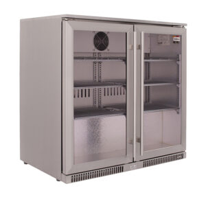 Double Swing Door Under Counter Beverage Cooler - SD-220SS