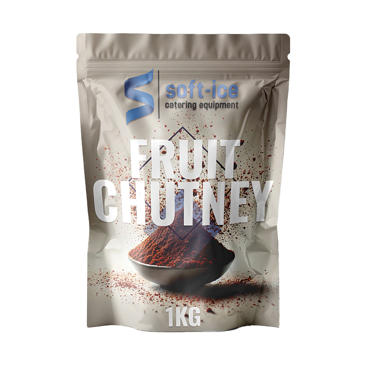 1Kg packet of Fruit Chutney Spice from Soft-Ice Catering Equipment, perfect for adding a sweet and tangy flavour to snacks like popcorn and chips.